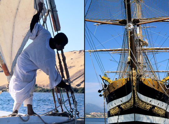 Voile (Gauche : Assouan – 2000 / Droite : Ajaccio - 1999)