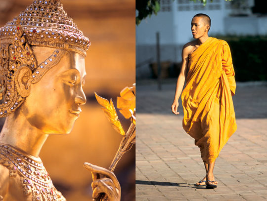 Le Bouddha (Gauche : Wat Phra Kéo – Bangkok – 2002 / Droite : Lamphun – Thaïlande - 2002)