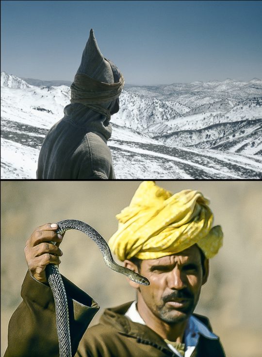 Maghreb (Haut : Haut Atlas - Maroc - 1977 / Bas : Marrakech - 1977)