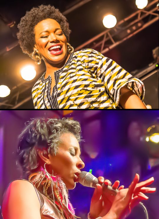 China et Shakura (Haut : China Moses - New Morning - 2018 / Bas : Shakura S'Aida - Duc des Lombards - 2016)